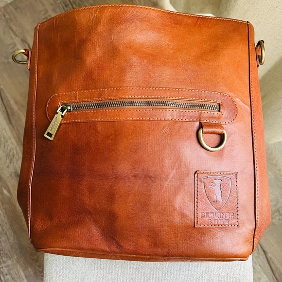 BERLINER BAGS Genuine Leather Shoulder Bag Siena, Handbag, Crossbody Bag - Picture 5 of 8